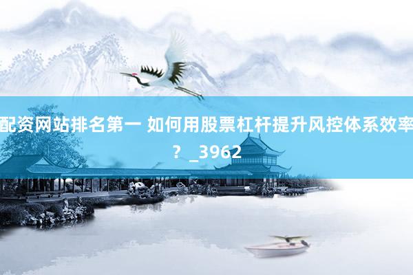 配资网站排名第一 如何用股票杠杆提升风控体系效率？_3962