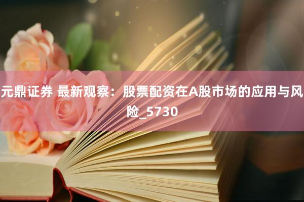 元鼎证券 最新观察：股票配资在A股市场的应用与风险_5730