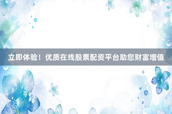 立即体验！优质在线股票配资平台助您财富增值