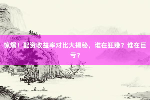 惊爆！配资收益率对比大揭秘，谁在狂赚？谁在巨亏？