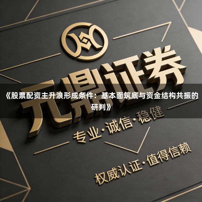 《股票配资主升浪形成条件：基本面筑底与资金结构共振的研判》