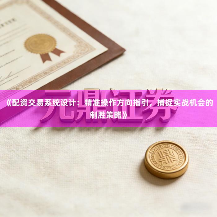 《配资交易系统设计：精准操作方向指引，捕捉实战机会的制胜策略》
