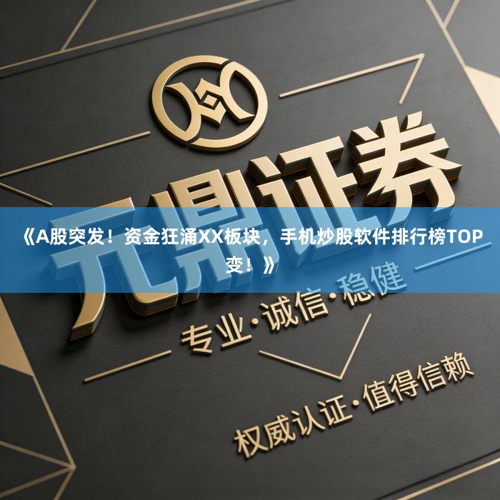 《A股突发！资金狂涌XX板块，手机炒股软件排行榜TOP变！》