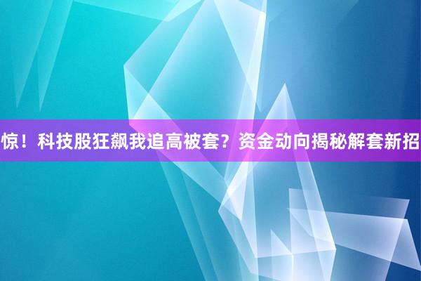 惊！科技股狂飙我追高被套？资金动向揭秘解套新招