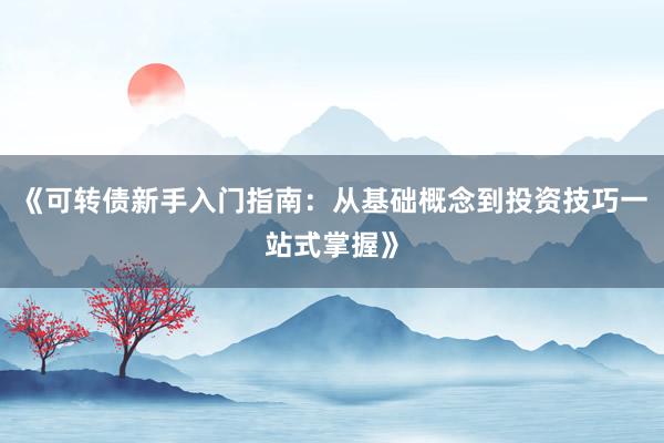 《可转债新手入门指南：从基础概念到投资技巧一站式掌握》